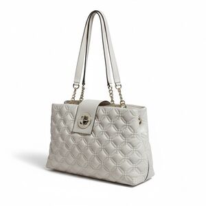 ✨ Kate Spade Maryanne Quilted Leather Tote |Winter White|Turn Lock|Gently Used ✨